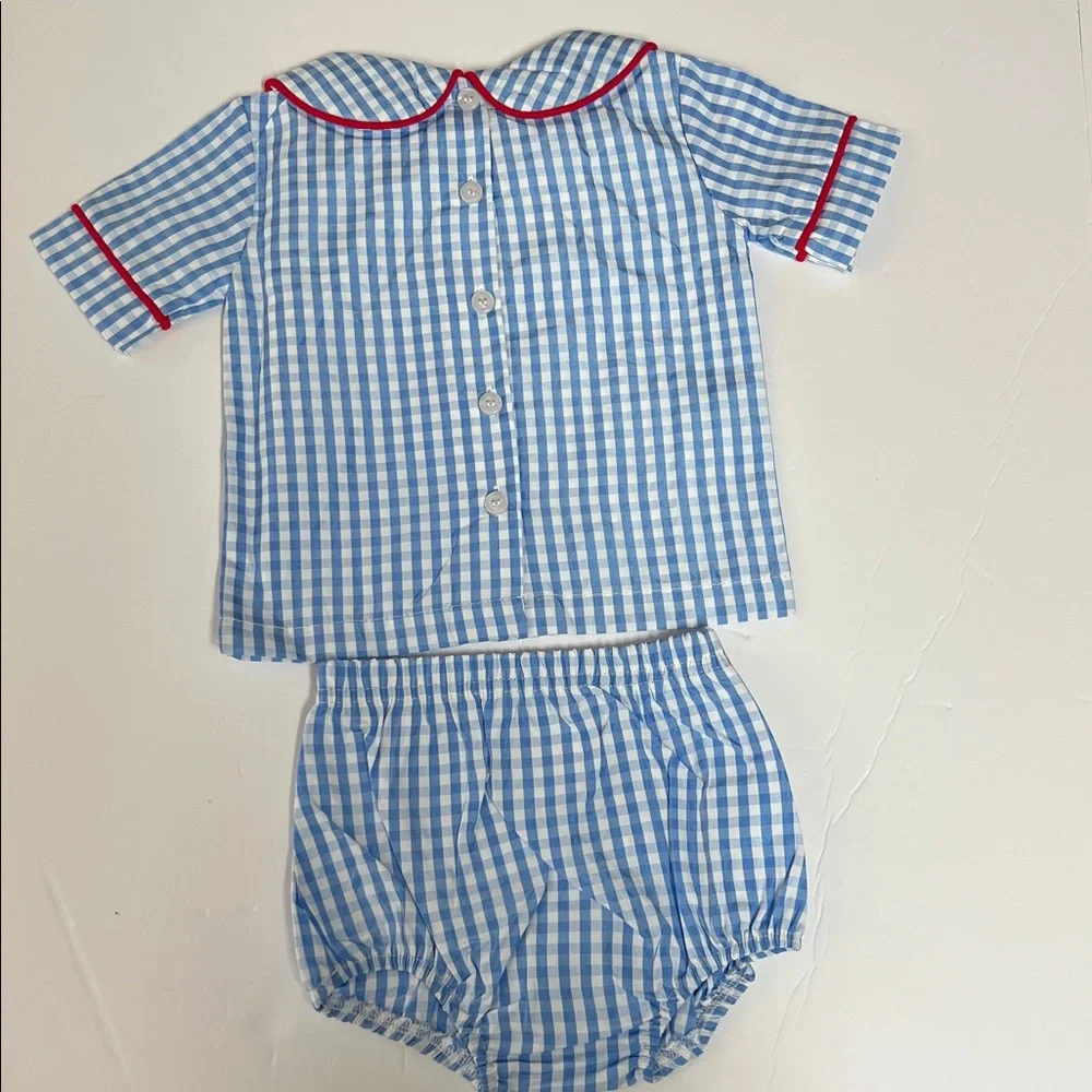 NWOT Stitchy Fish Boys Outfit Size 6 Months